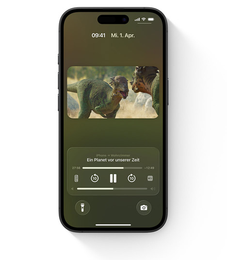 iPhone mit integrierter Apple TV Steuerung