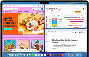 MacBook Air mit mehreren geöffneten Apps