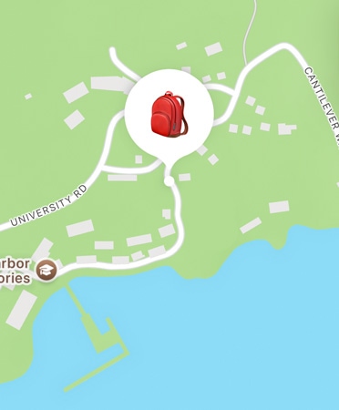 Λειτουργία Εύρεση μέσω δορυφόρου σε χρήση, που δείχνει τη θέση ενός ατόμου σε ένα βουνό