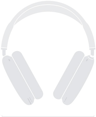 صورة ظلية لسماعات AirPods Max 2، الجهة الخارجية الأمامية، العرض 168.8 مم