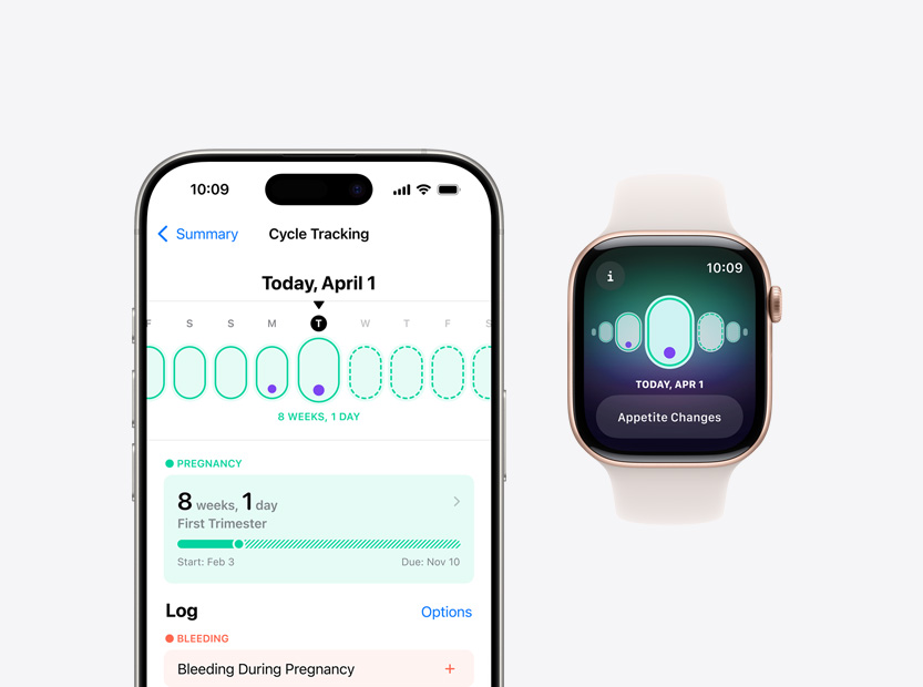 Phần mềm Theo Dõi Chu Kỳ trên iPhone và Apple Watch.