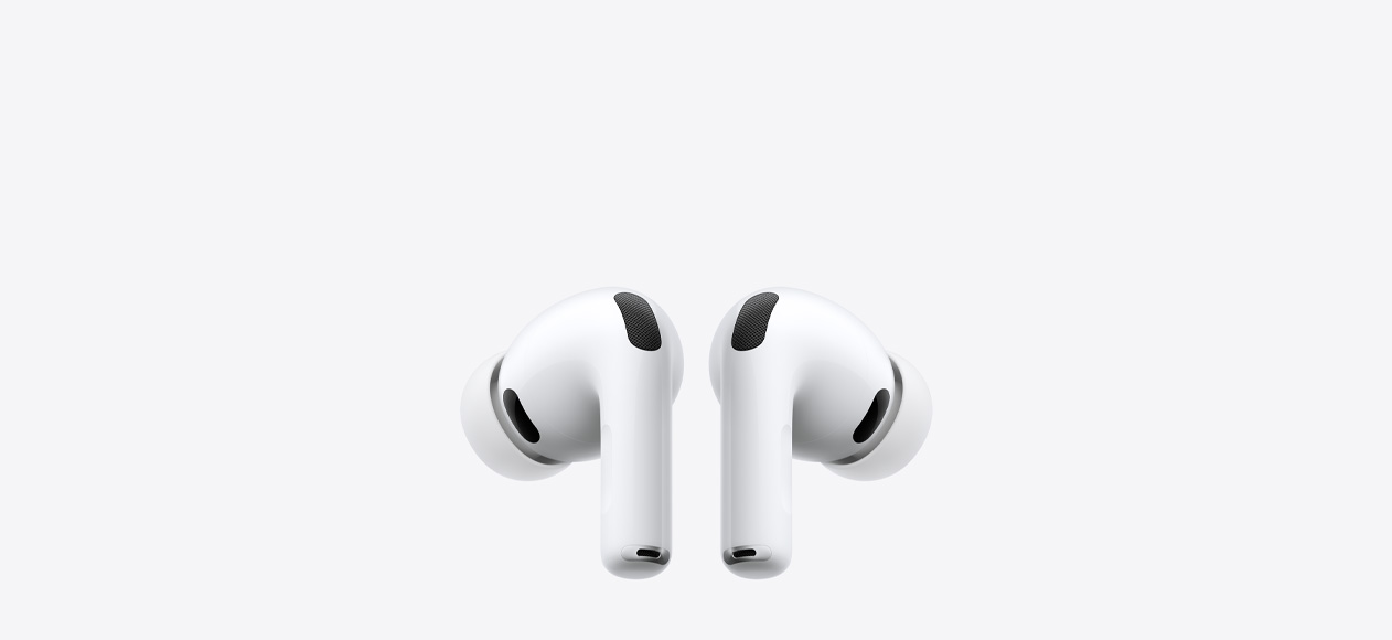 무선 헤드폰, 화이트 색상, 실리콘 팁을 갖춘 AirPods Pro 3