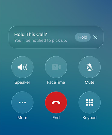 Telefon uygulamasında kullanılmakta olan Tutma Yardımı özelliği gösteriliyor