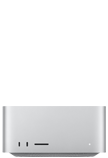 Un Mac Studio mostrato di fronte
